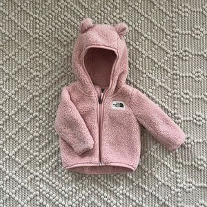 North Face Bear Pink Fleece Jacket 3-6 months